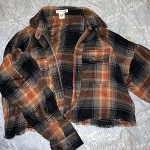Cropped Fall Flannel